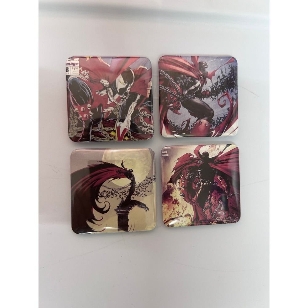 Lot of 4 spawn‎ fridge magnets 2x2